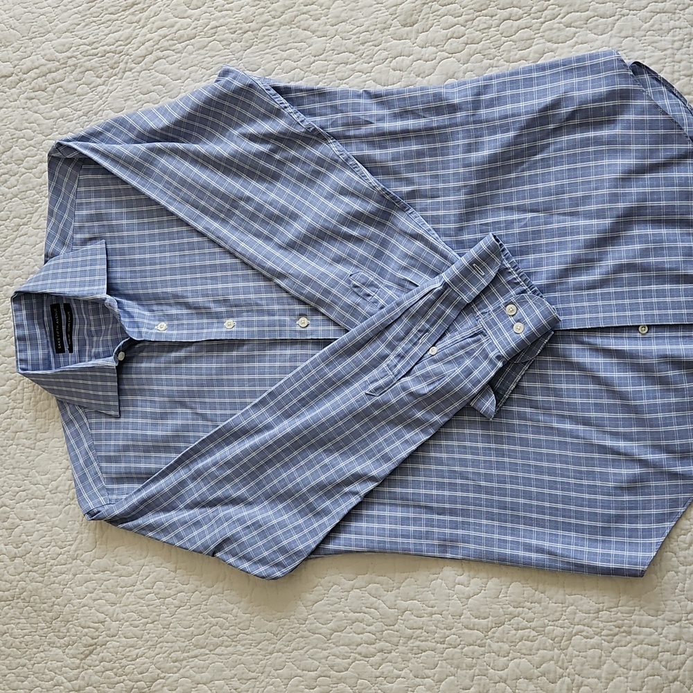 Saks Fifth Avenue Slim Fit Button Down Shirt 15 1/2 32/33